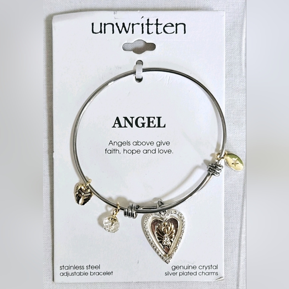 Unwritten Silver and Gold Angel Bracelet